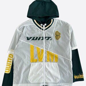 Louis Vuitton White & Green Graphic Windbreaker